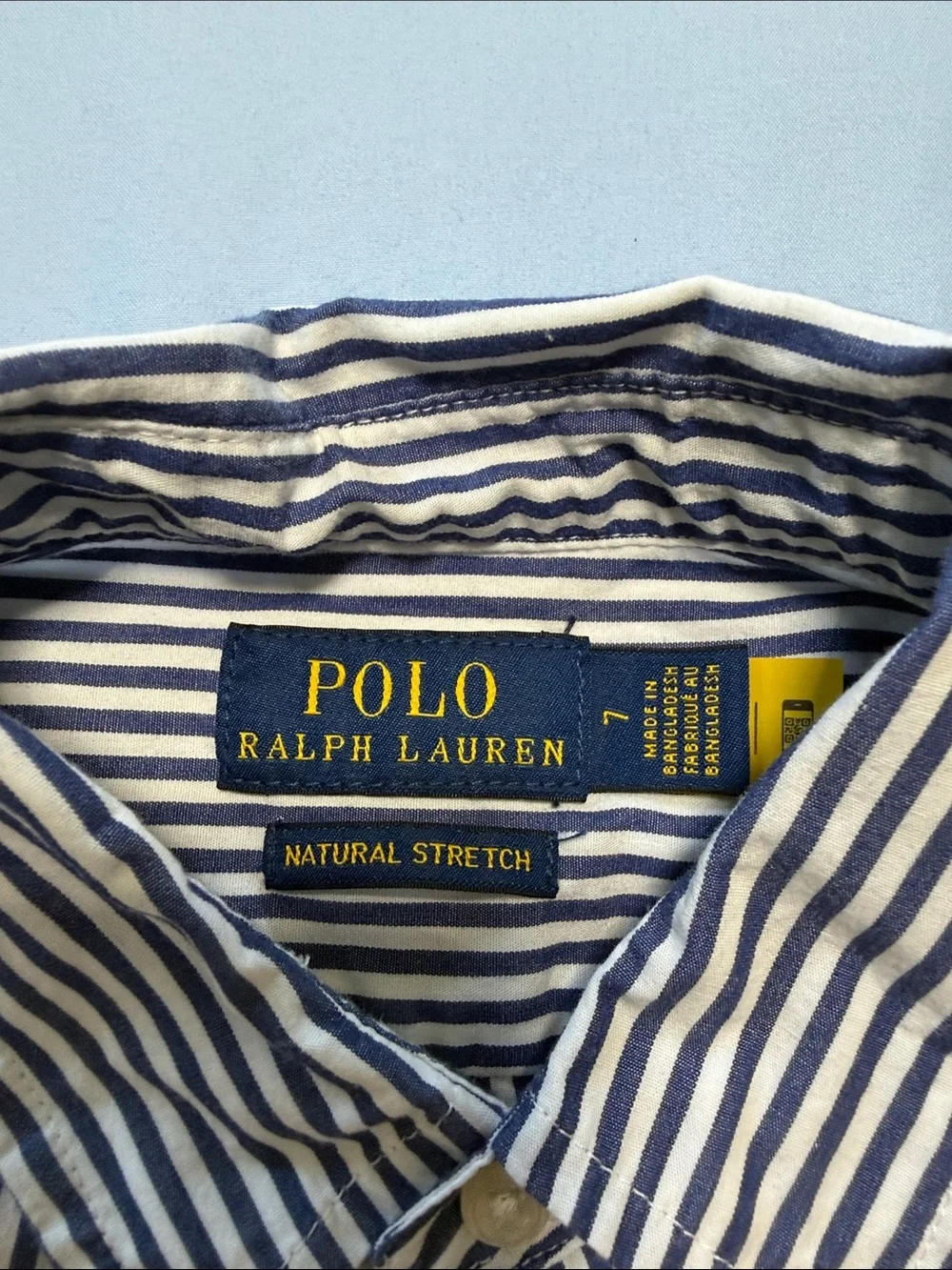 Ralph Lauren Navy & White Vertical Stripe Button-Down Shirt